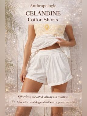 Anthropologie Celandine Cotton Pull-On Shorts NWT Sold Out 

See matching top